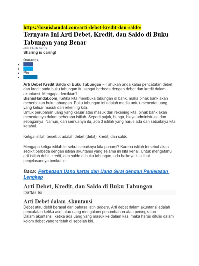 Pengertian Debet dan Kredit dalam Akuntansi yang Wajib Dipahami